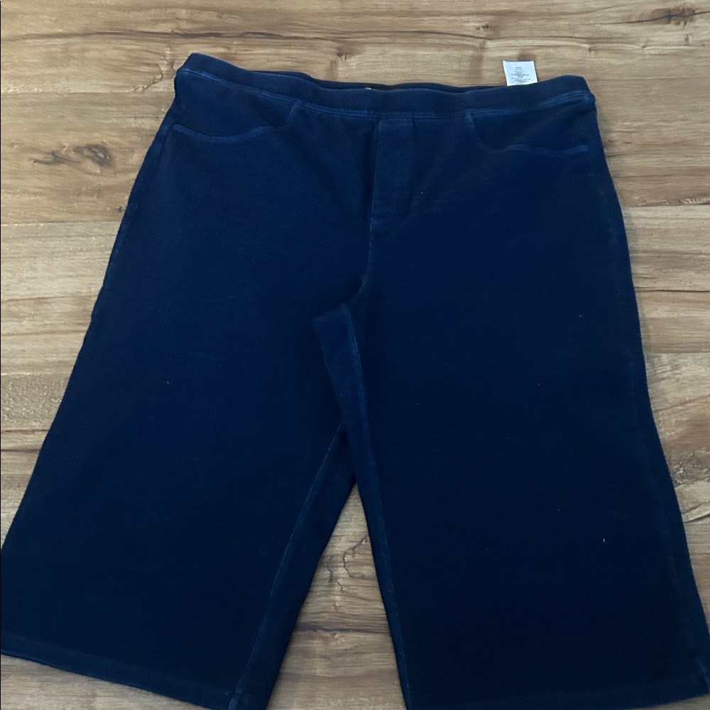 Susan graver dark blue below the knee pants